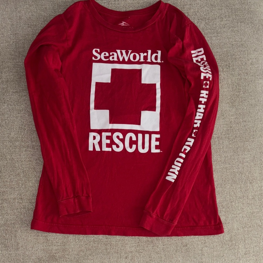 SeaWorld Rescue Red Long Sleeve Shirt